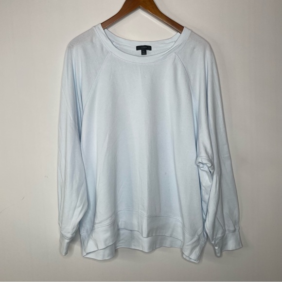J. Crew Tops - J. Crew Magic Rinse Sweatshirt Light Blue Xlarge
